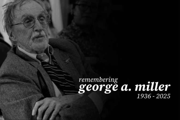 black and white memorial photo of george miller