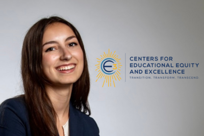 Portrait of Briana Perez with CE3 Logo